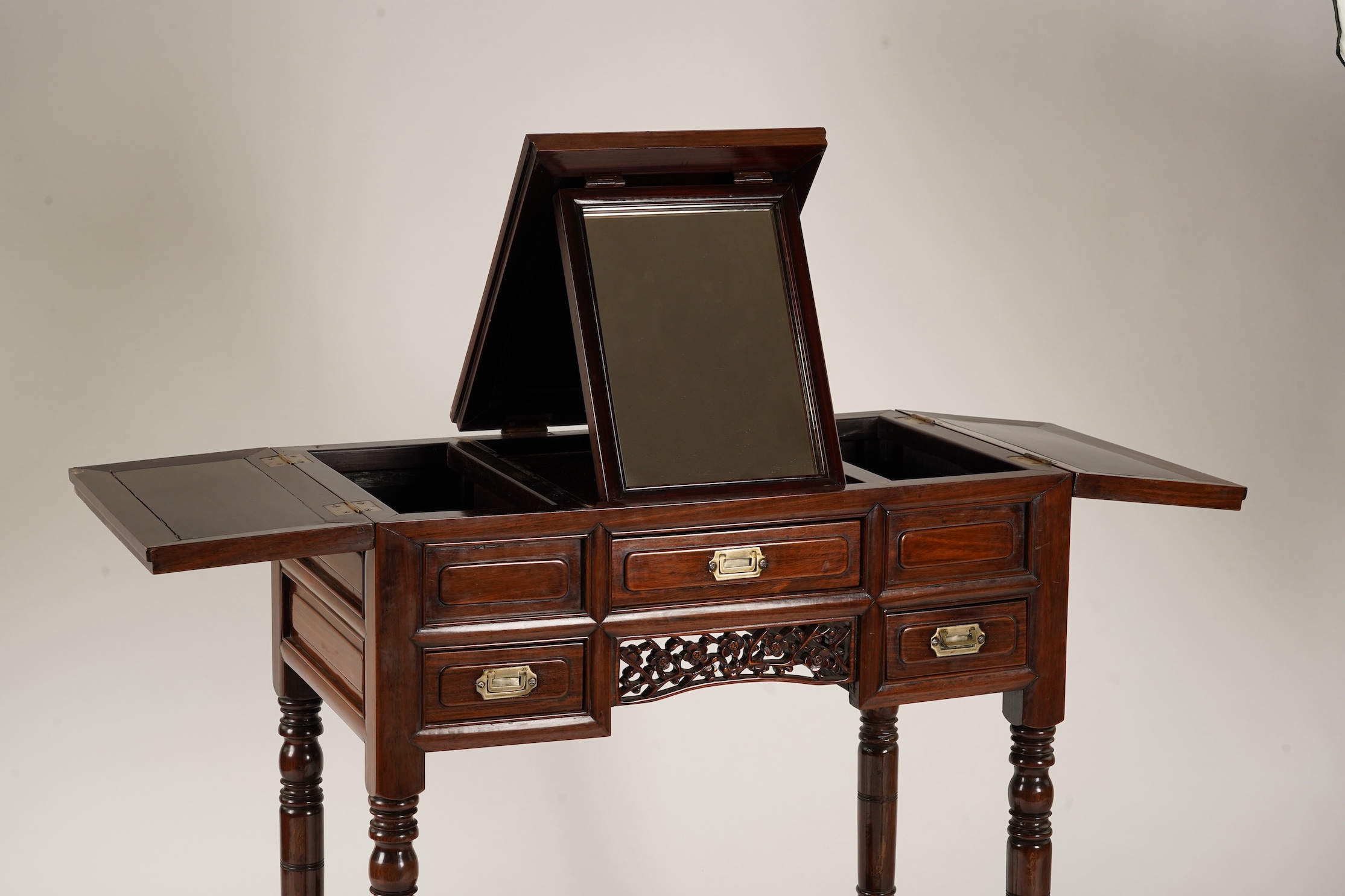 A Chinese hongmu dressing table, 19th century